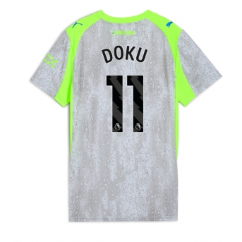 Billige Fotballdrakt Manchester City Jeremy Doku #11 Replika Tredjedrakt Dame 2025-26 Kortermet